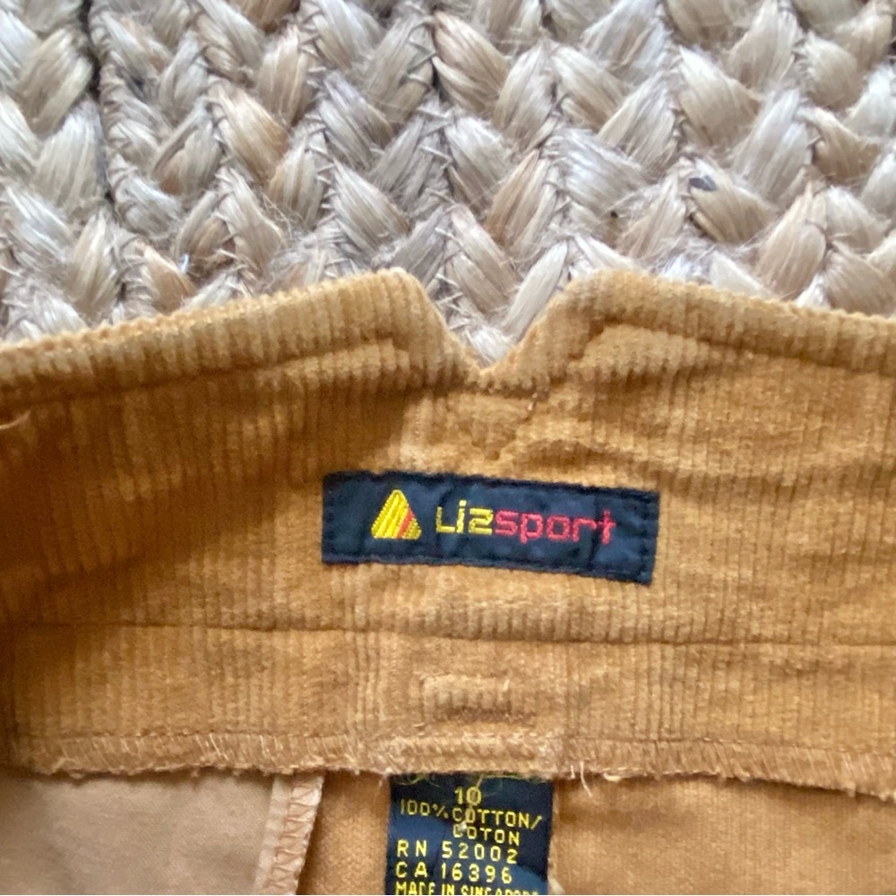 Liz Claiborne 100% Cotton Vintage Corduroy Mustard A-Line Skirt 28” waist - Picture 4 of 7